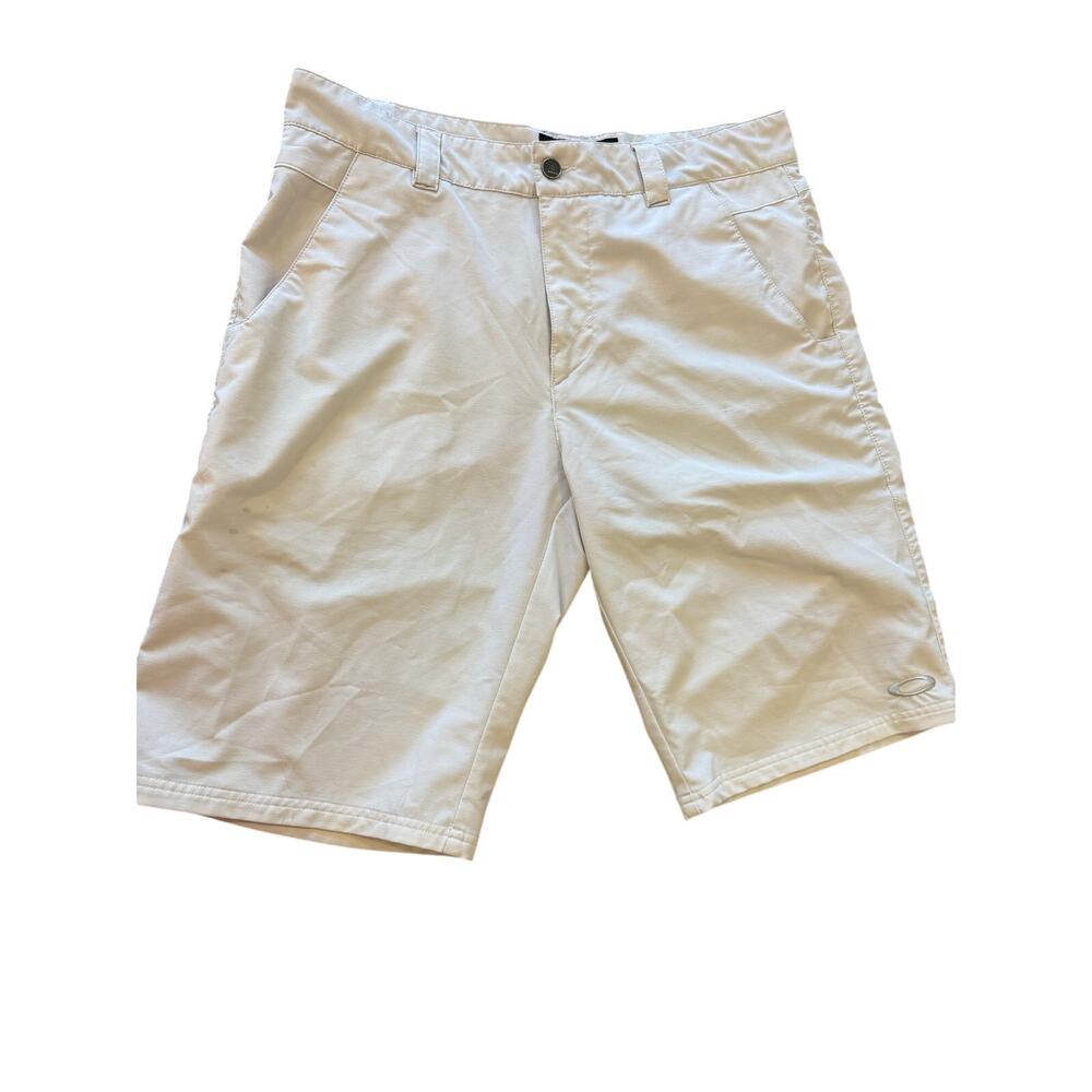 Vintage Y2K OAKLEY Cream 12 inch inseam shorts Men size 34